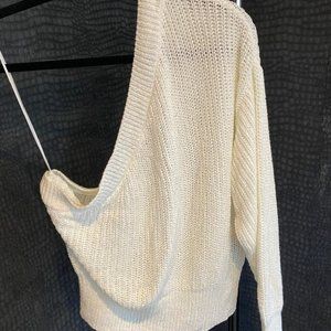 One sleeve knit sweater